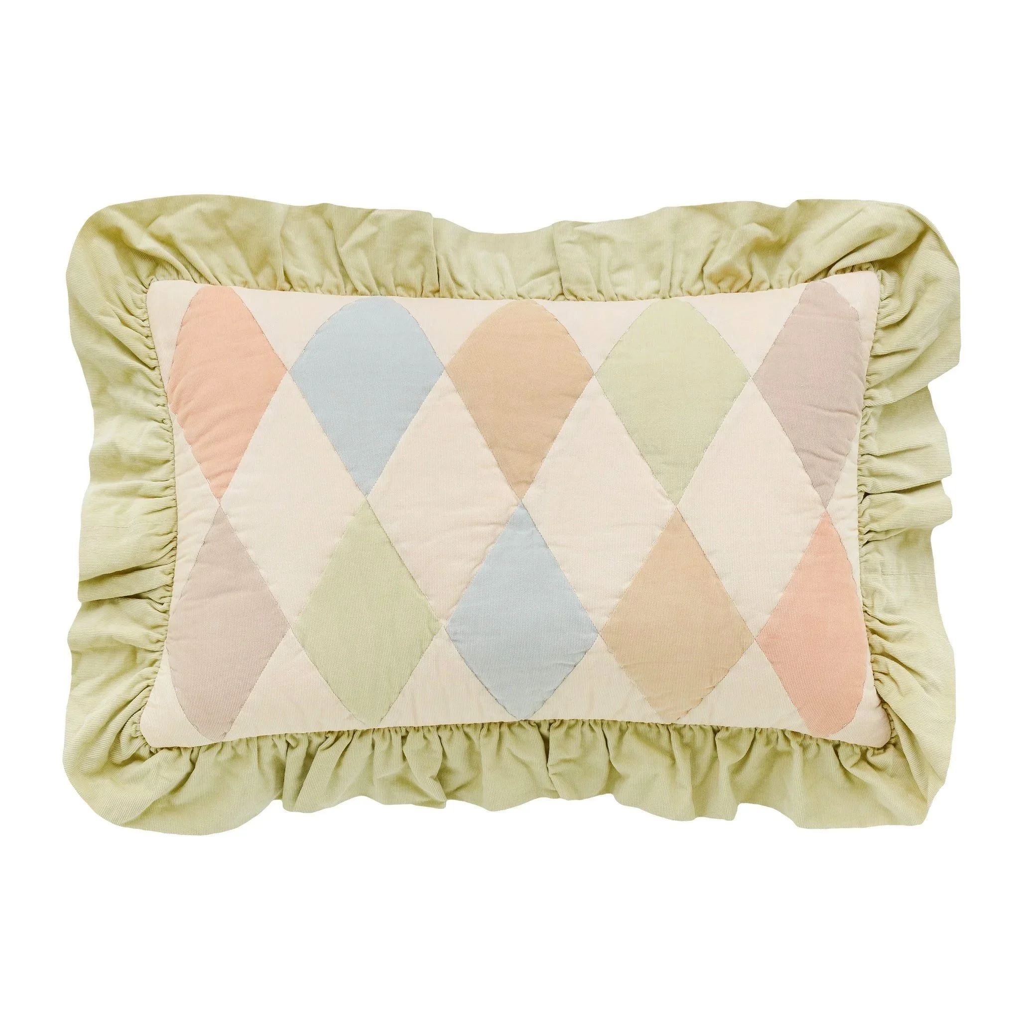 Harlequin cord cushion, macaroon