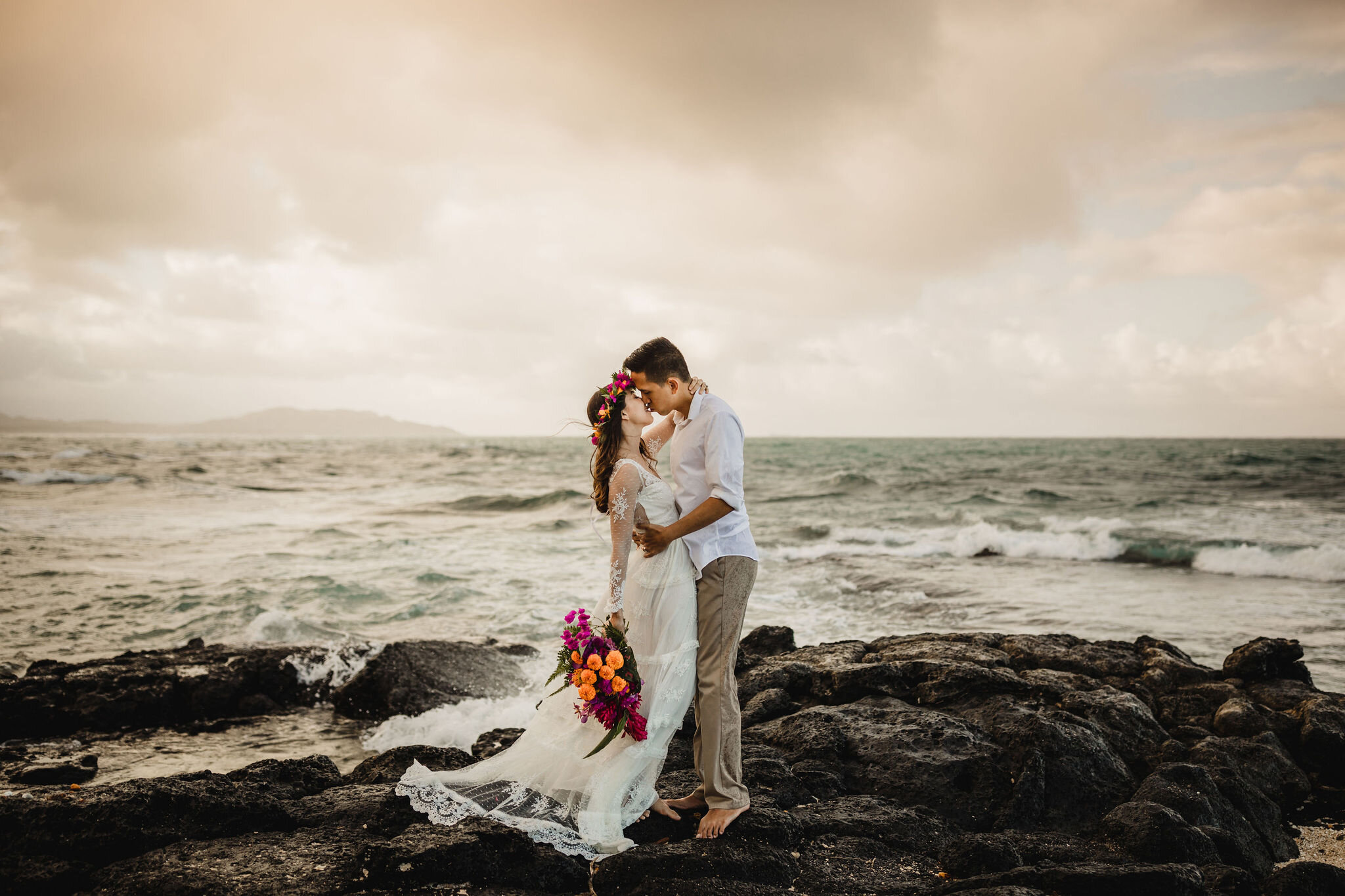 Makapu'u Beach Elopement Oahu, Hawaii