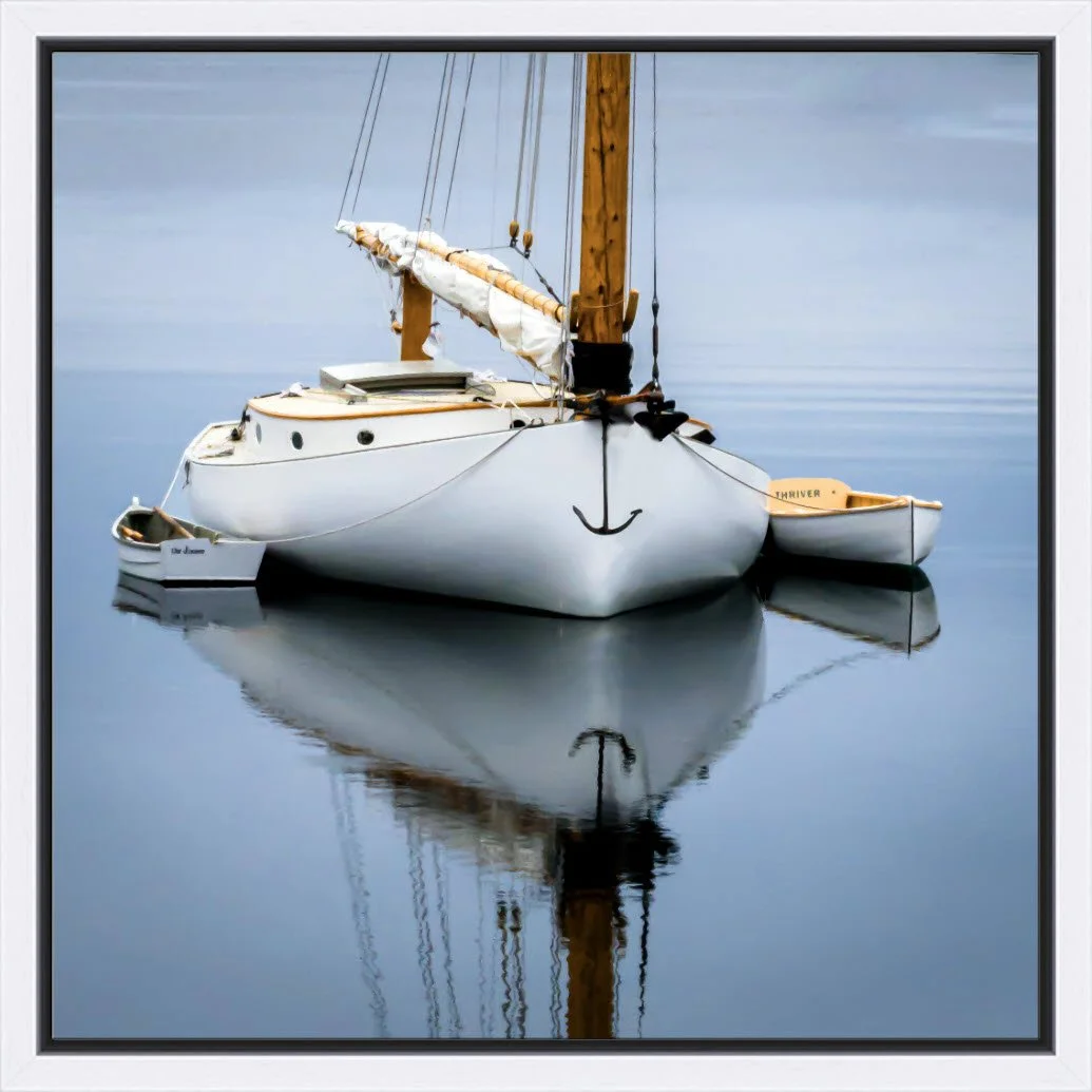 Enjoying the Visit - Metal + Float Frame