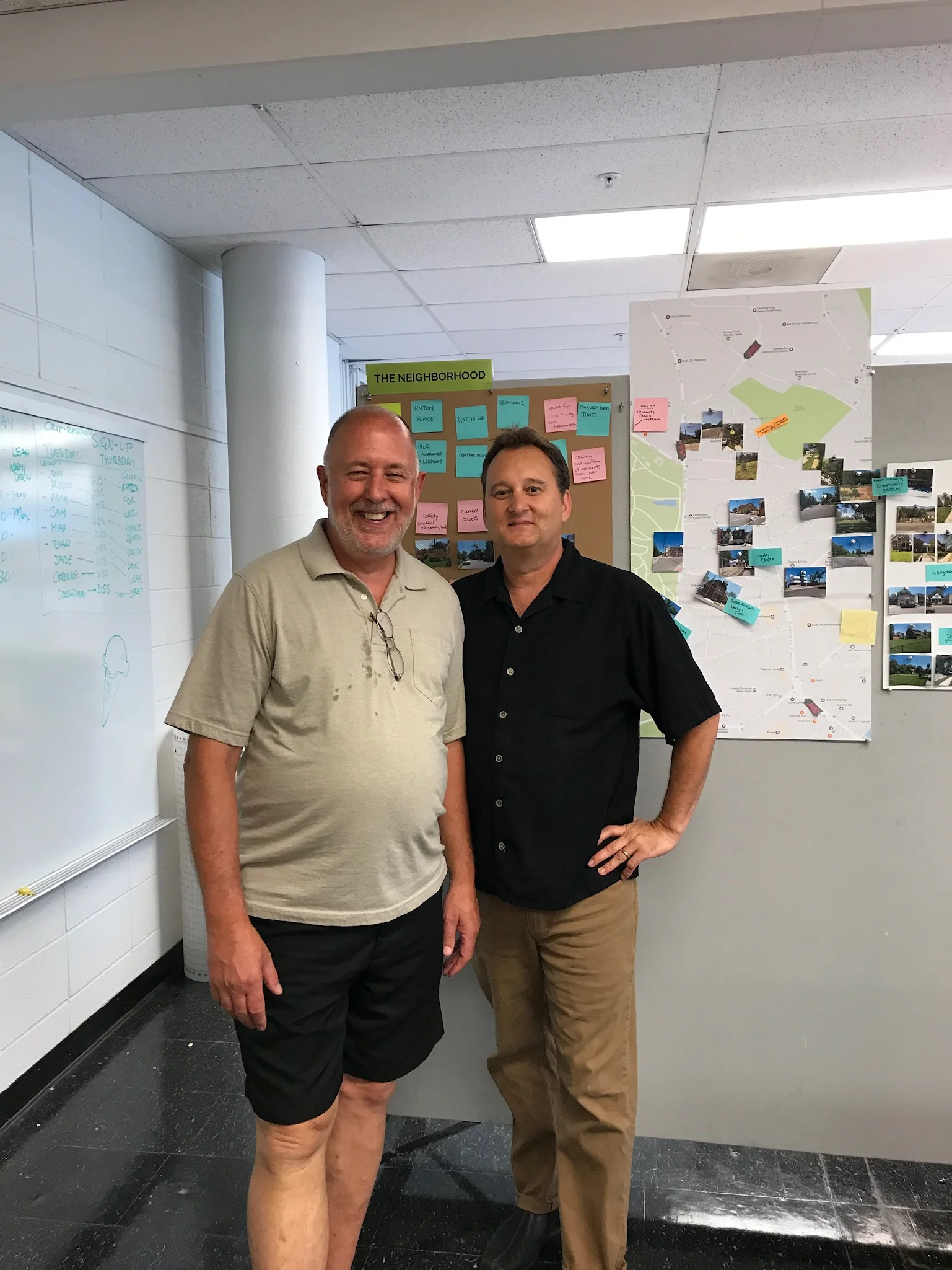 Gary Robbins, SGV Council President & Steve Doehler, Professor of Industrial Design at University of Cincinnati.