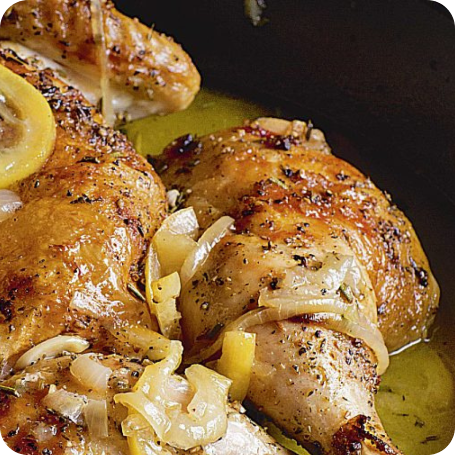Cast-Iron Skillet-Roasted Lemon Chicken