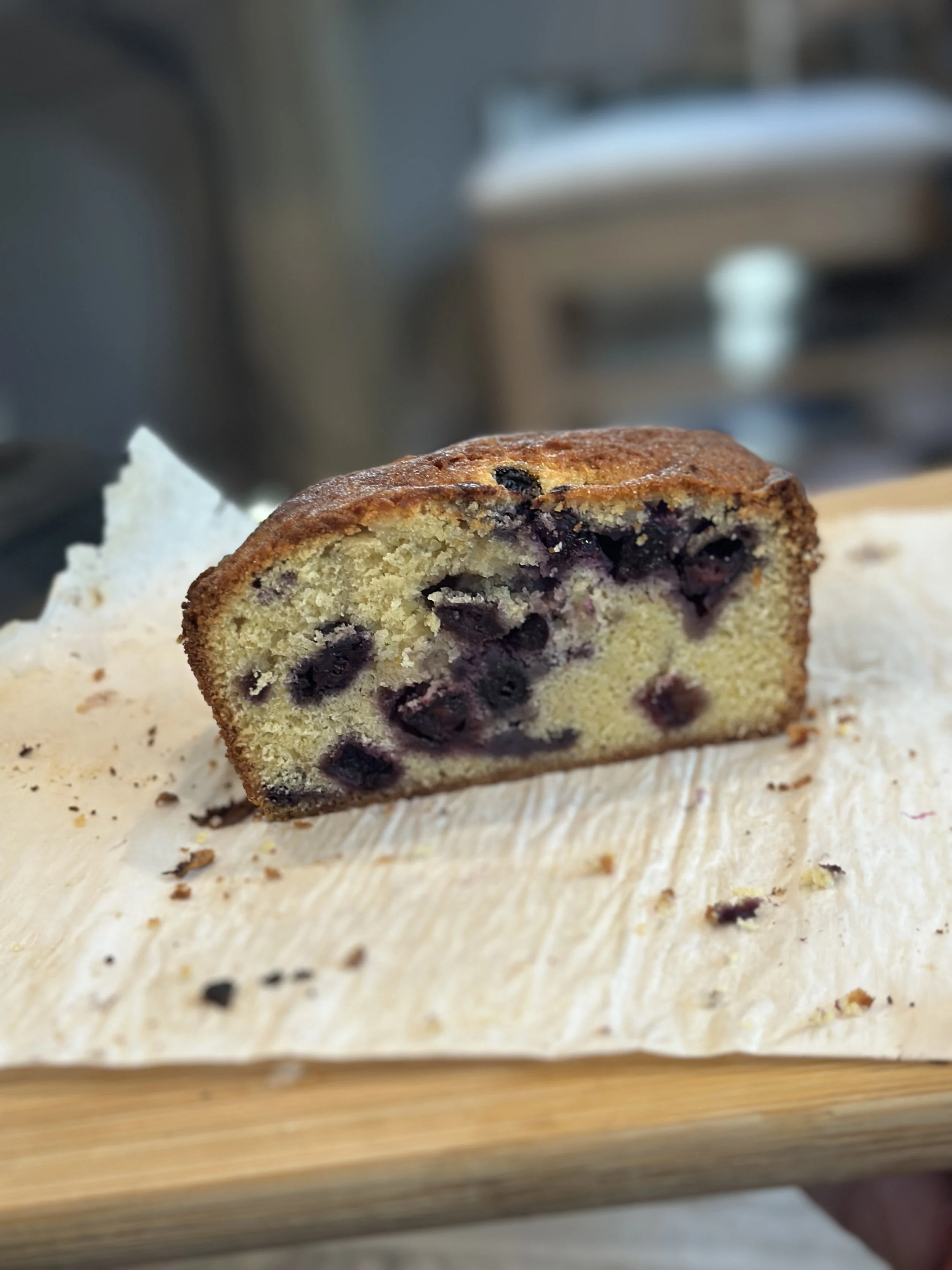 No Crumbs Left Lemon Blueberry Loaf