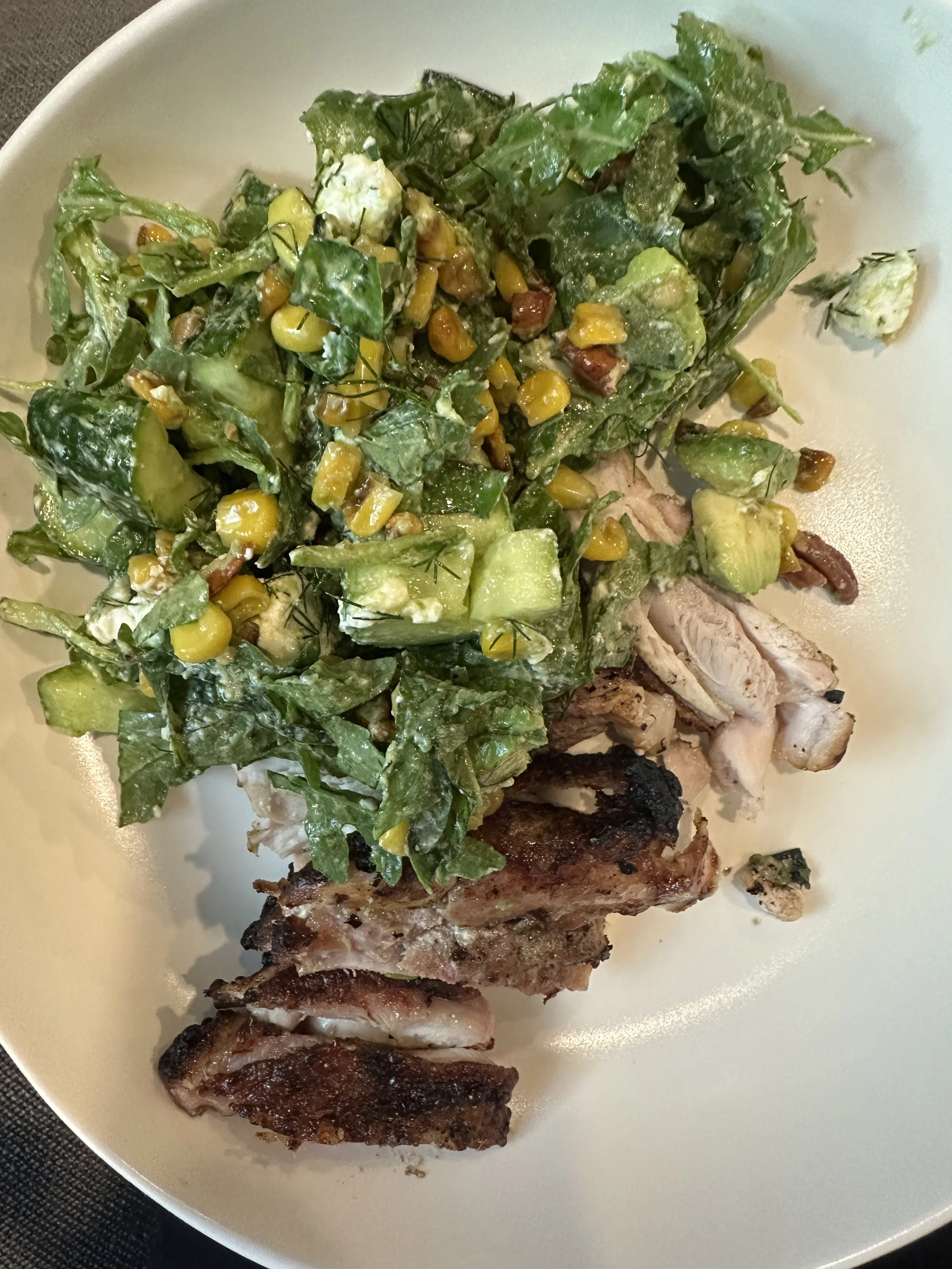 Sister Mayo Marinated Chicken with Summer Salad