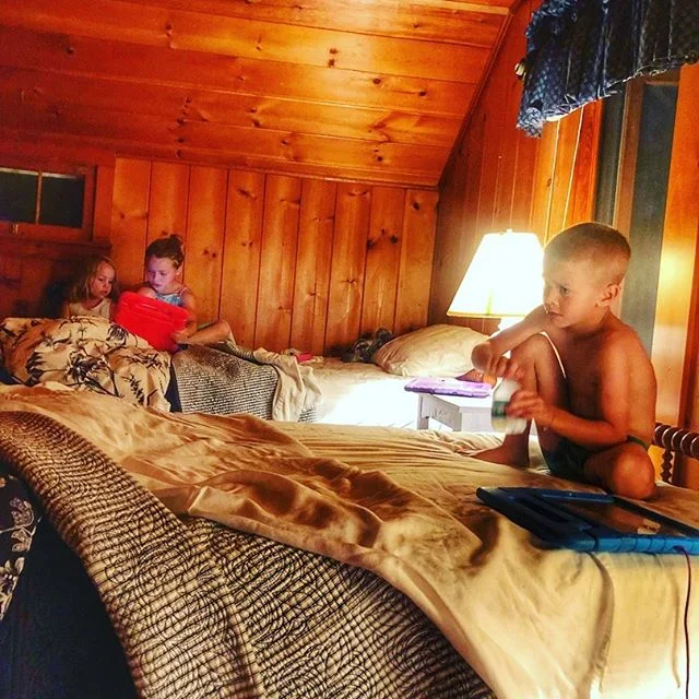 If this knotty pine could talk. It dates back to 1906. I have slept in this same room - on any given hot summer night - since1981. The memories here span the spectrum - late nights as a kid, trying to fall asleep to adult laughter down below, to midn