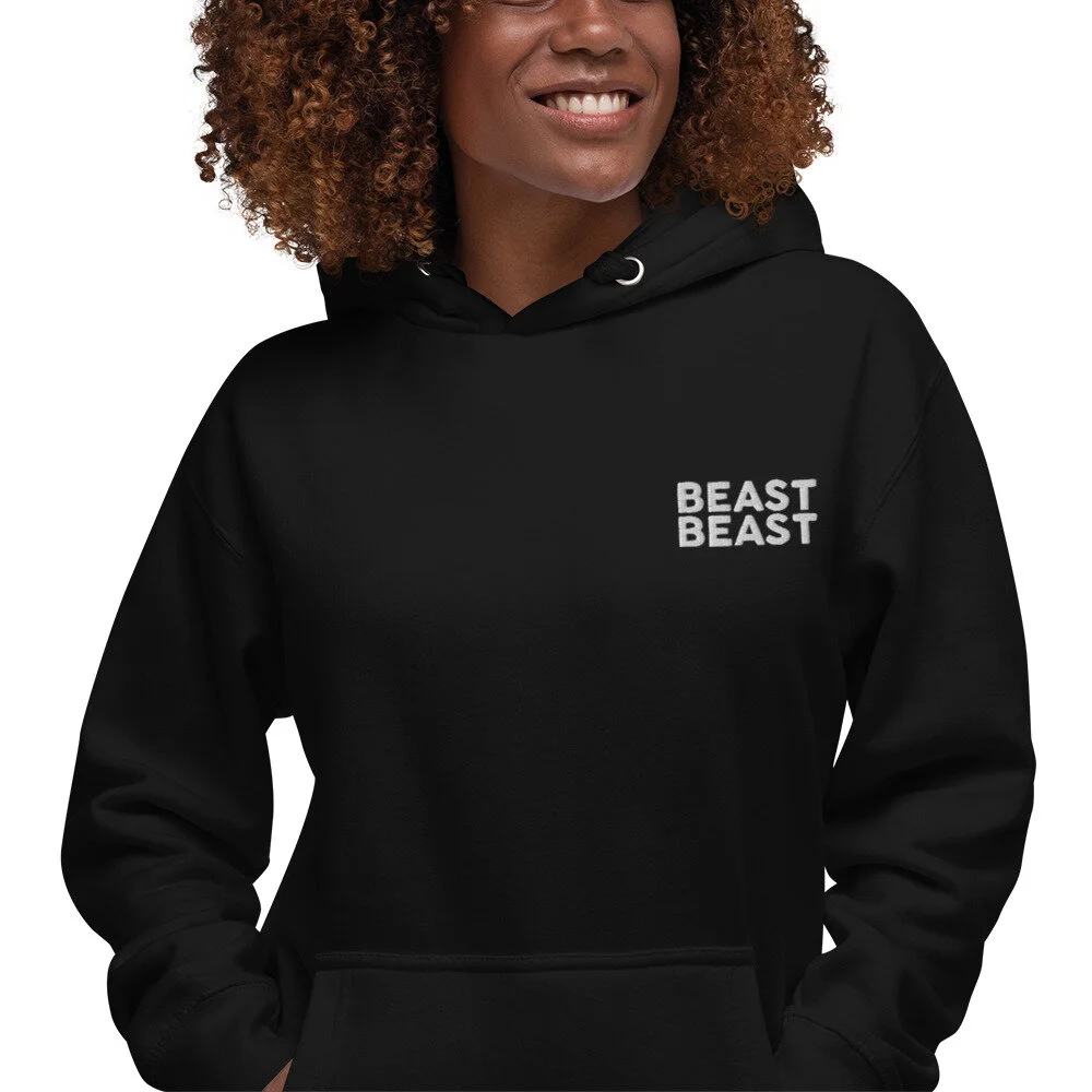 BEAST BEAST Premium Unisex Hoodie - White Title — Vanishing Angle