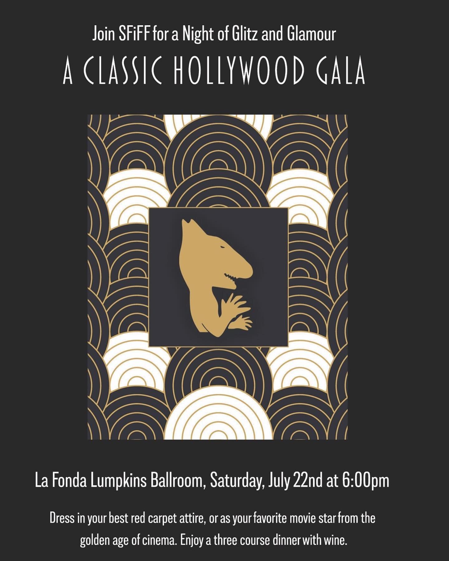 Get your tickets here: https://santafe.film/2023-gala
Santa Fe International Film Festival&rsquo;s 15th Anniversary Summer Gala: A Night of Glitz and Glamour &quot;A Classic Hollywood Gala&quot; on July 22nd at 6pm at La Fonda's Lumpkins Ballroom. Fu