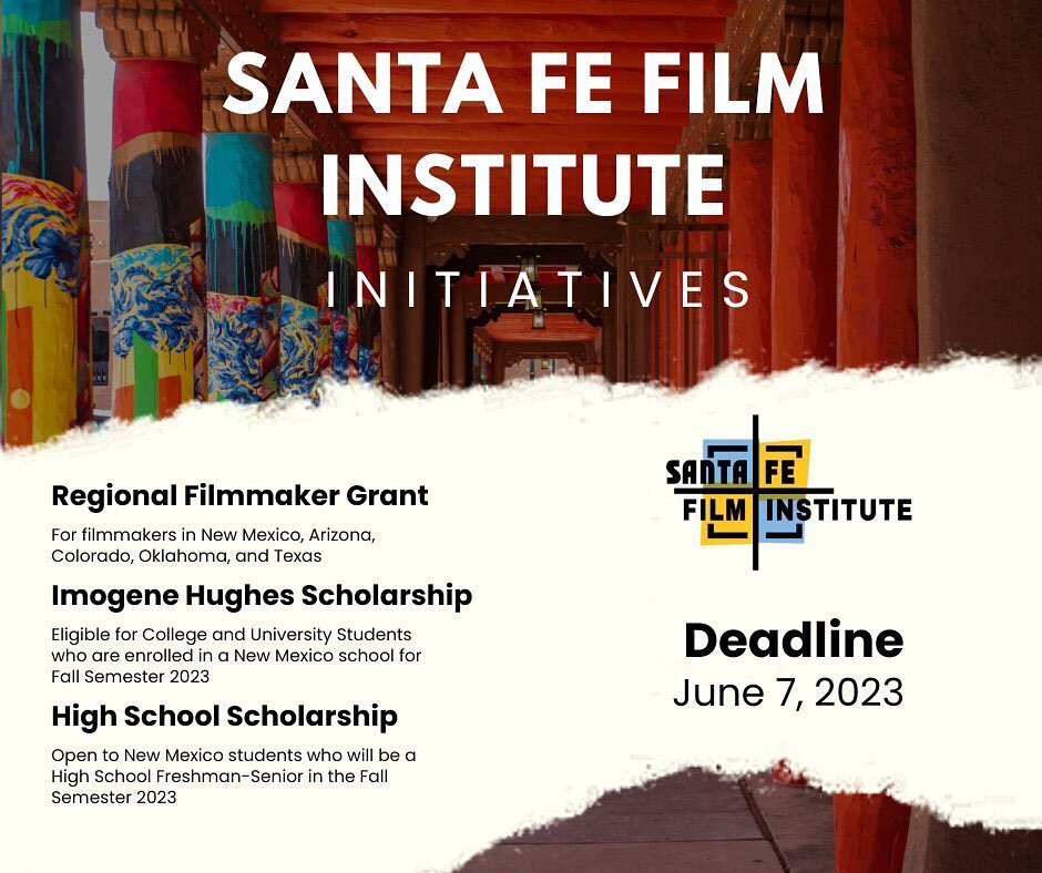 The Santa Fe Film Institute is currently taking applications for multiple grant and scholarship opportunities for filmmakers and students.

Applications for all three programs are now open, so hurry and click 👉 https://www.santafefilminstitute.org/ 