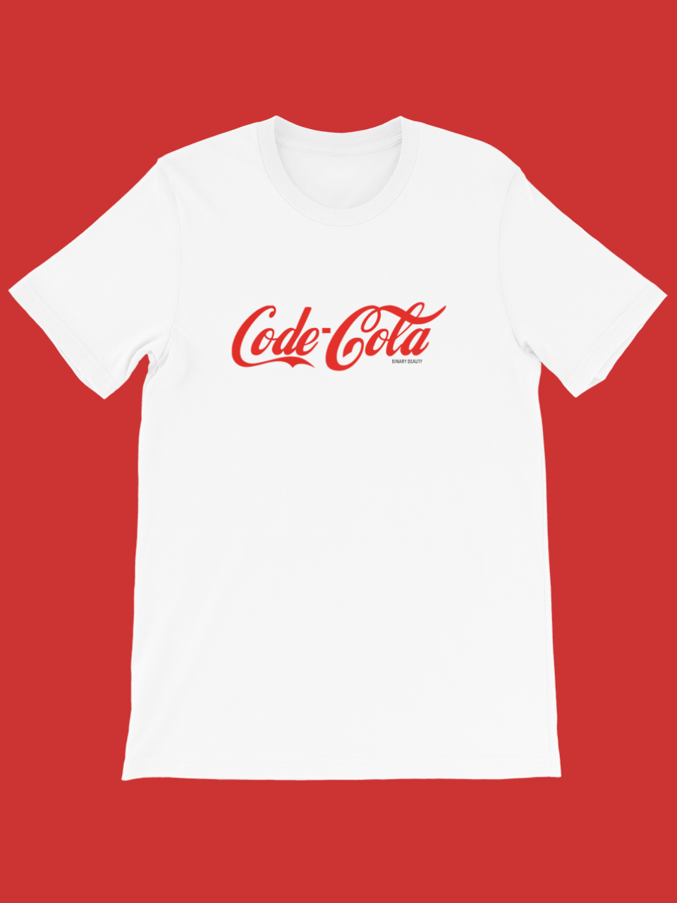Code-Cola White Tee - Binary Beauty
