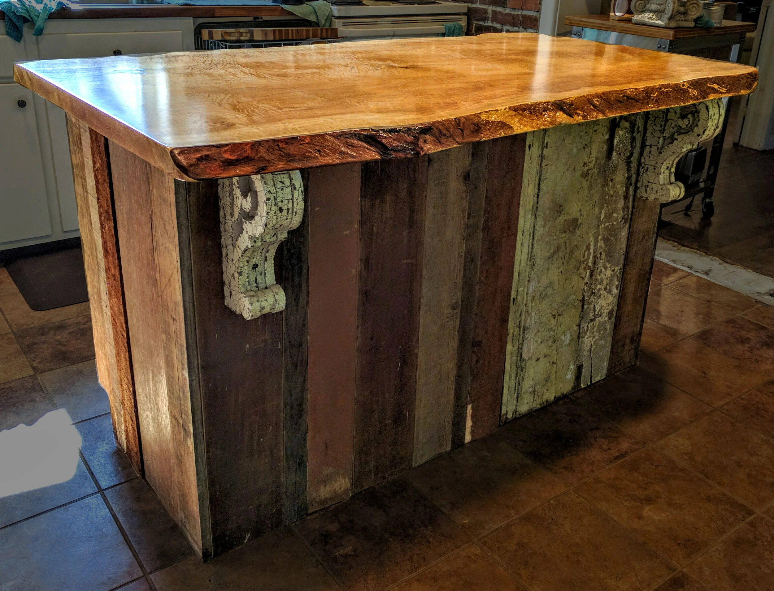 Custom Live Edge Kitchen Island Top (Top Only)
