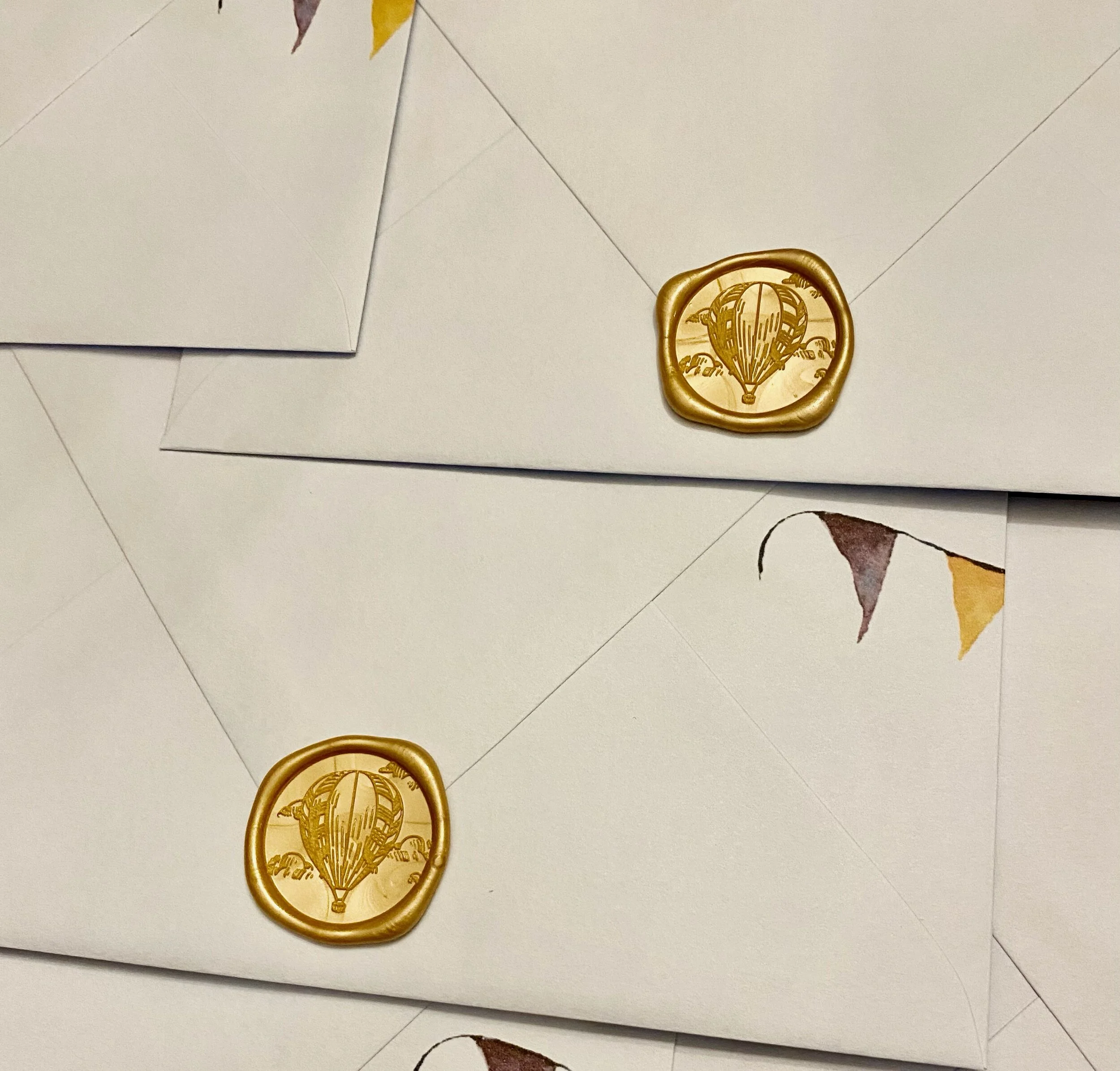 Custom Hot Air Balloon Seal, perfect for a baby shower!