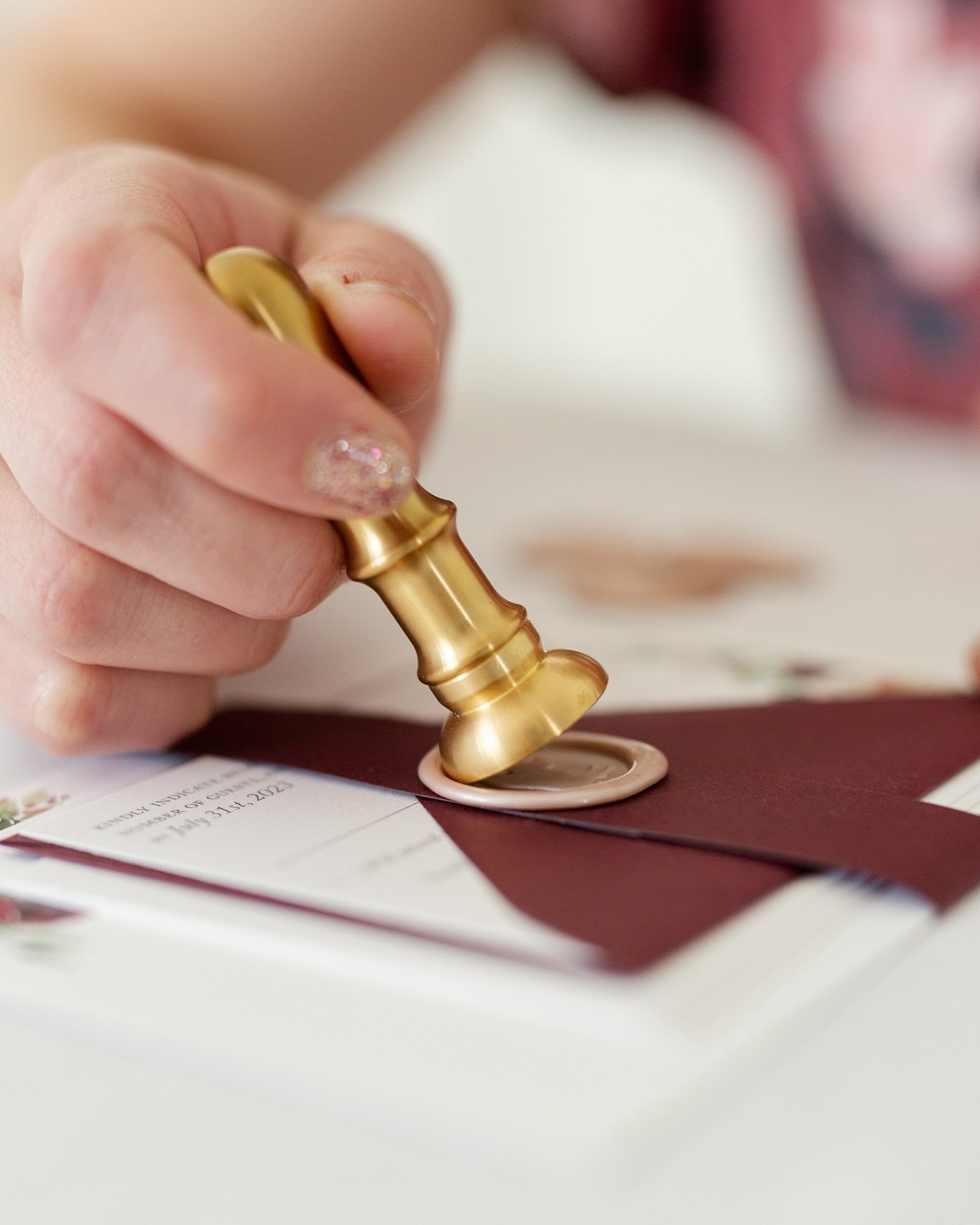 Each set of wax seals from Graphic-Poetry&mdash;whether purchased for your personal use or included in a wedding invitation package&mdash;is melted and hand-pressed. We not only value the unique touch each seal brings, but the tradition of the craft.