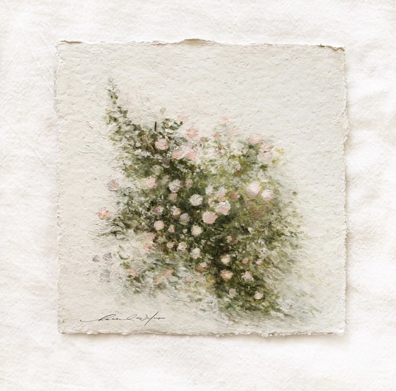 garden roses x (oil pastels)