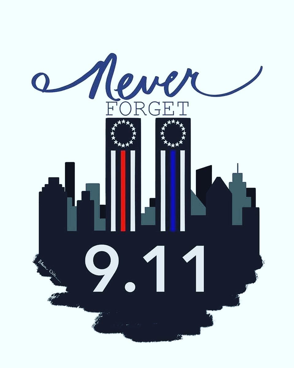 Let us never forget! #911 #prayfor911families #redandblue #remeberthefallen