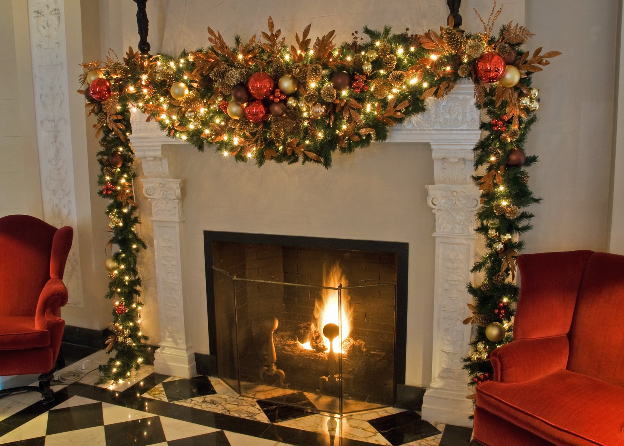 Vranicar 1-3-2015-Lobby, fireplace with fire, holidays.jpg