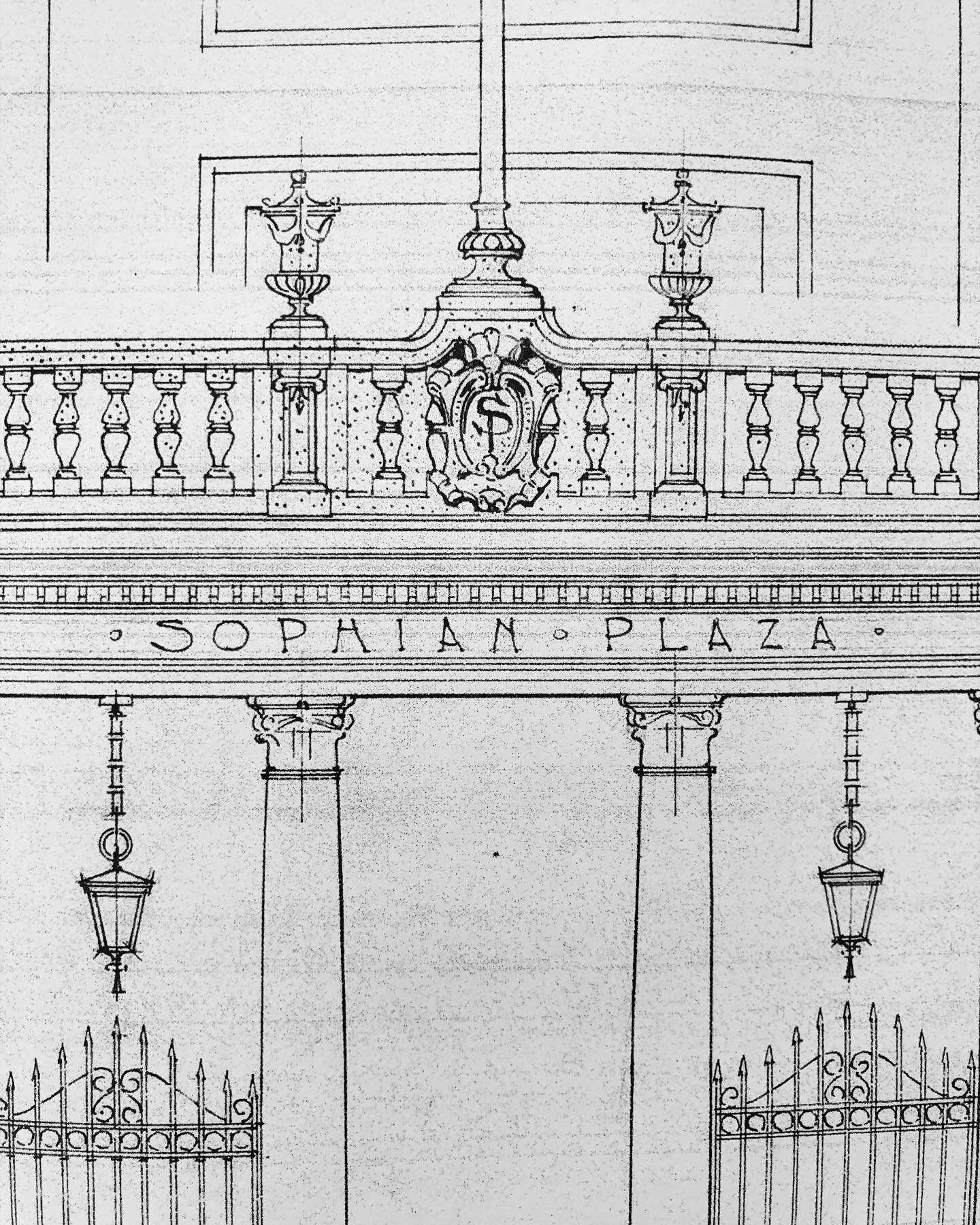 The Sophian completed restoration of our hundred year old entrance colonnade. This is the 1922 architect&rsquo;s rendering. 

#kansascity #sophianplazakc #sophianplaza #historicarchitecture