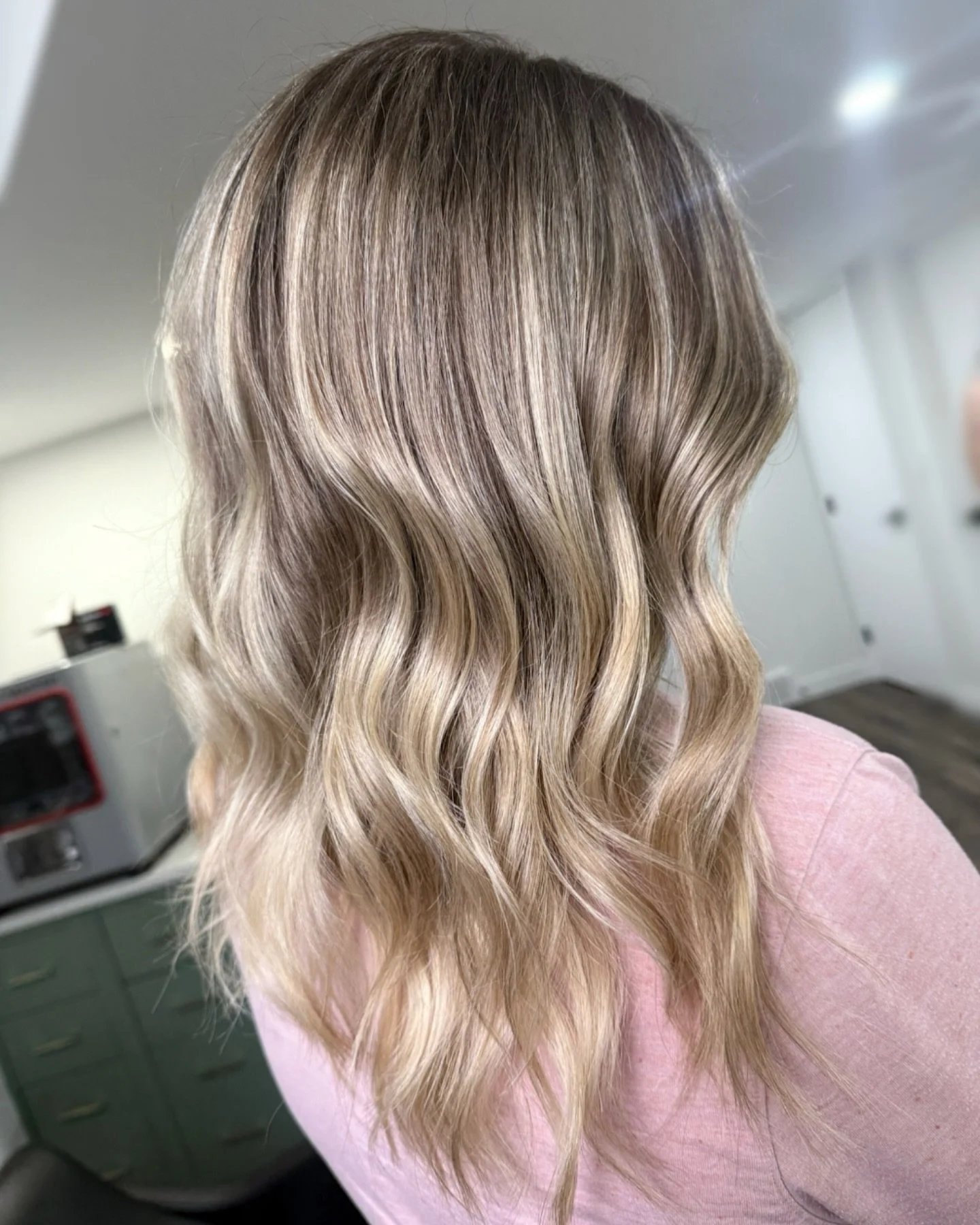 Been loving the #airtouch application method lately. The tone of choice was the Chi tone &amp; gloss in soft truffle. Book in for your summer blonde today!