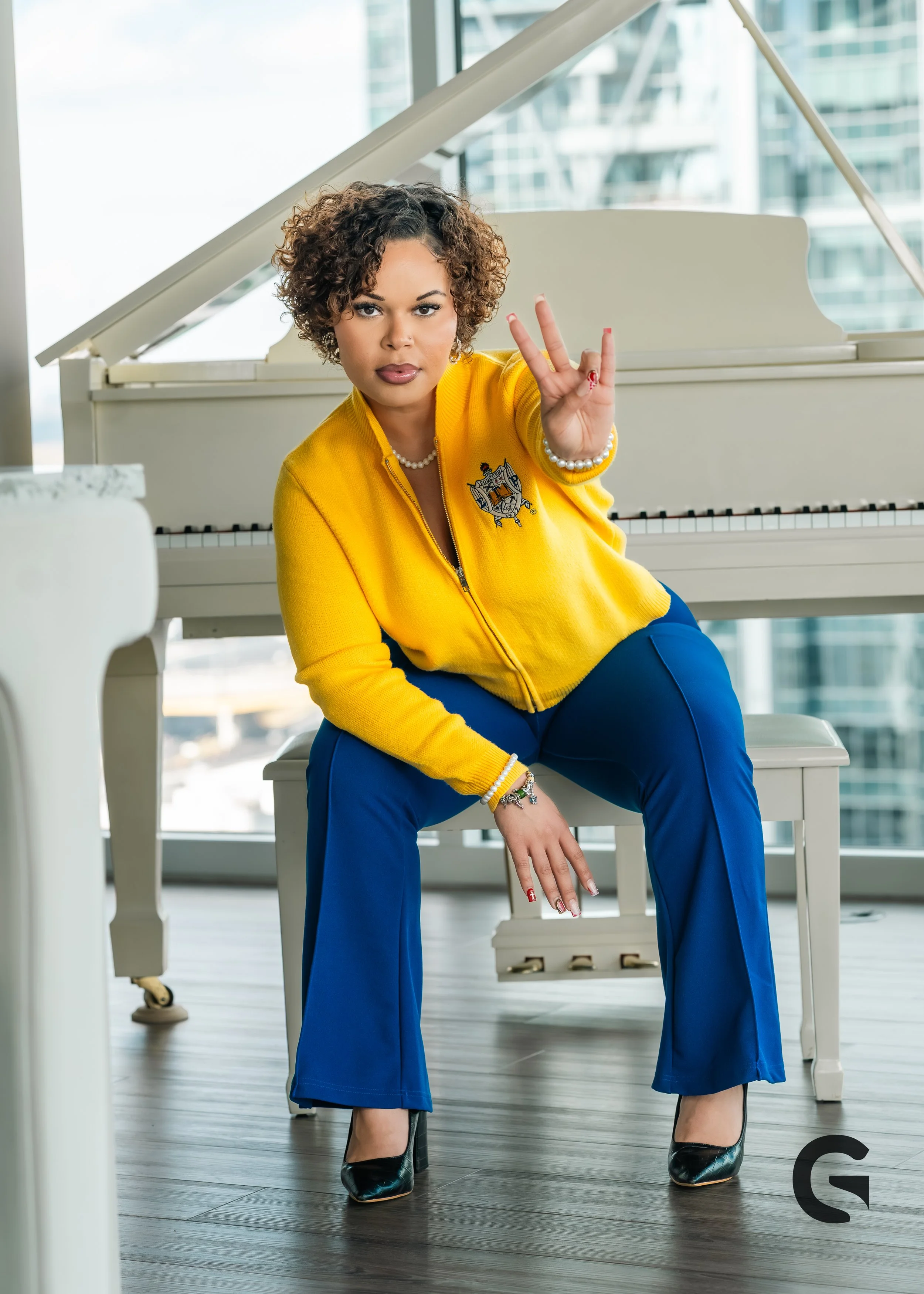 Sigma Gamma Rho Classic Gold Knit Cardigan