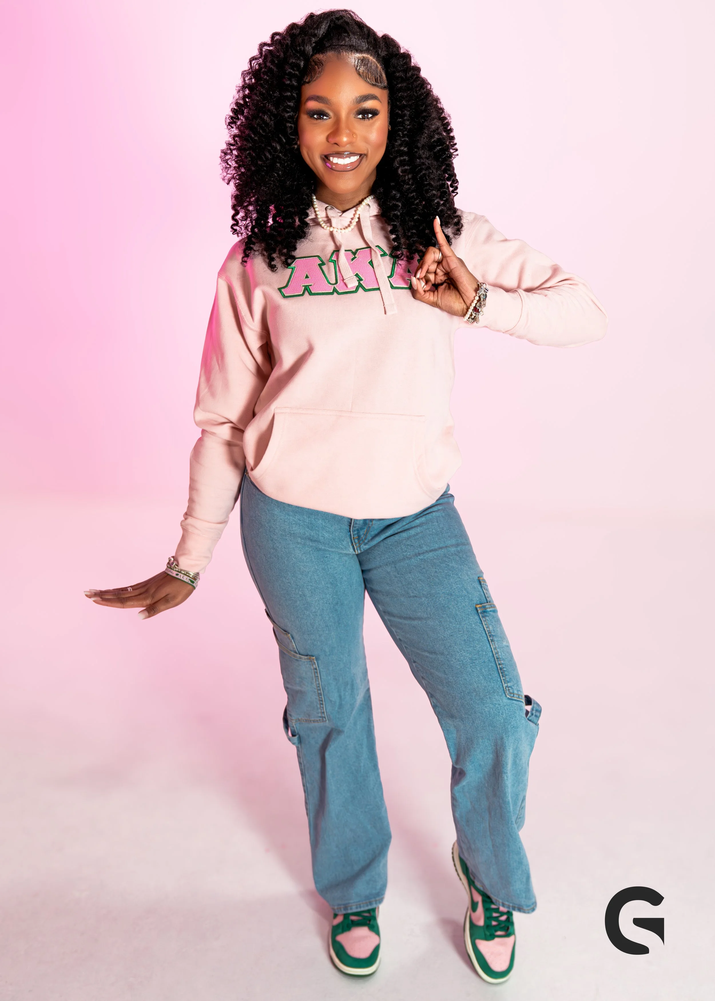 AKA Sequin Pink Power Unisex Hoodie