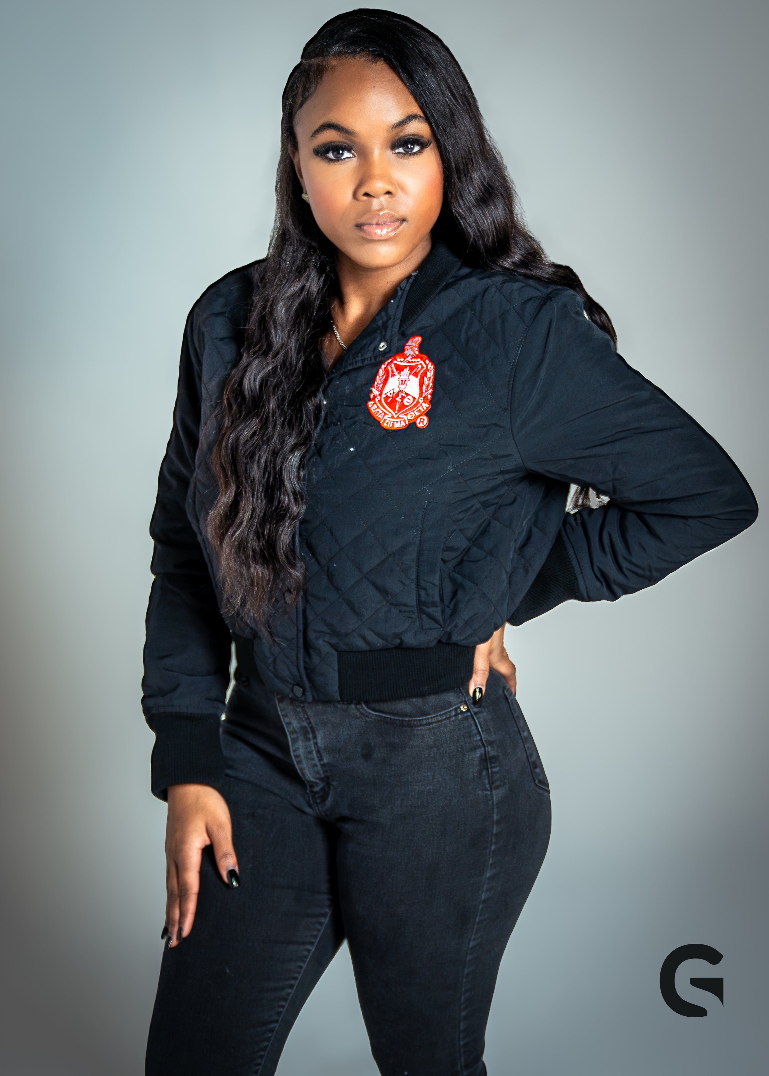 Delta Cropped Quilted Bomber