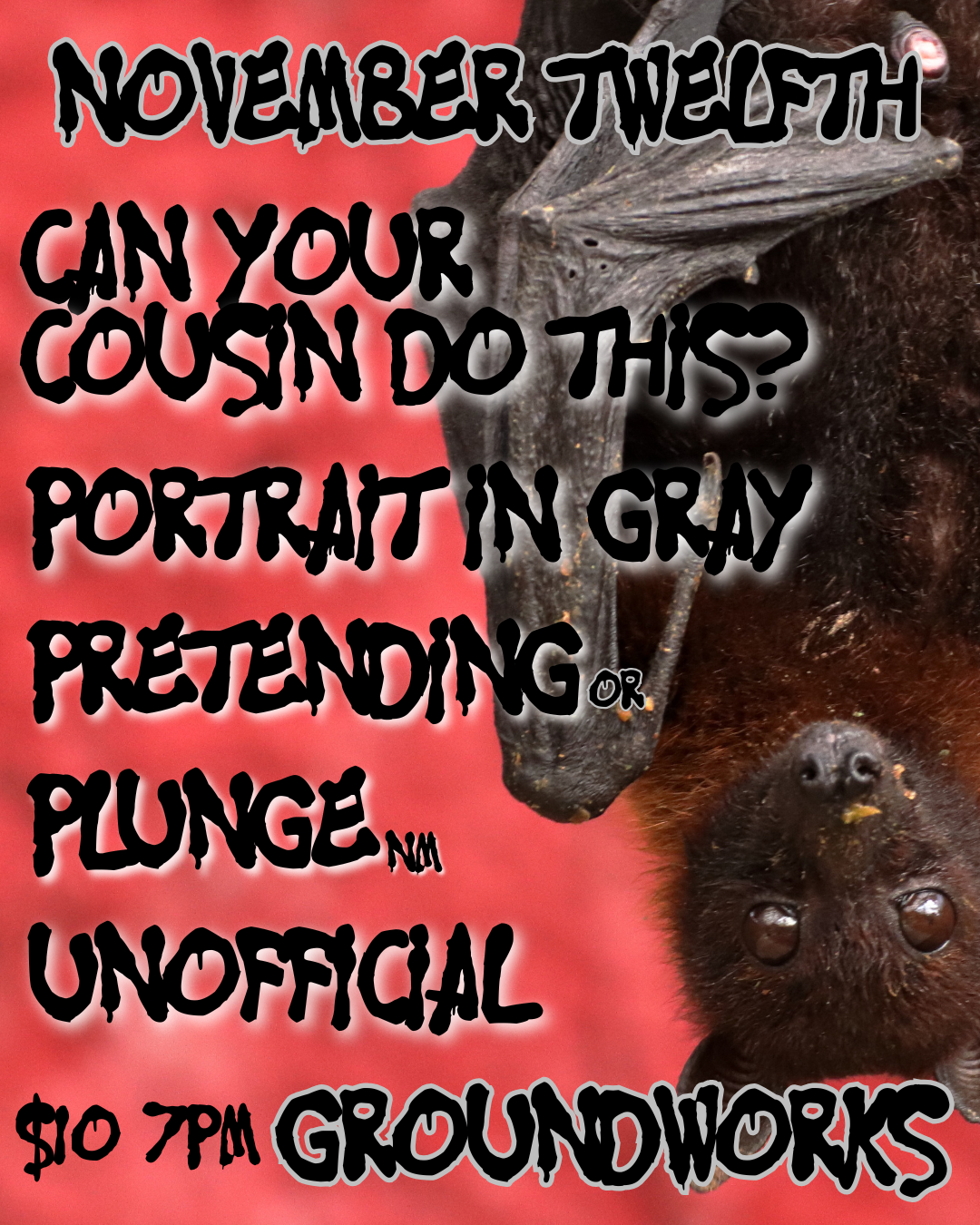 Pretending (OR), Plunge (NM), Unofficial, Can Your Cousin Do This?, Portrait in Gray