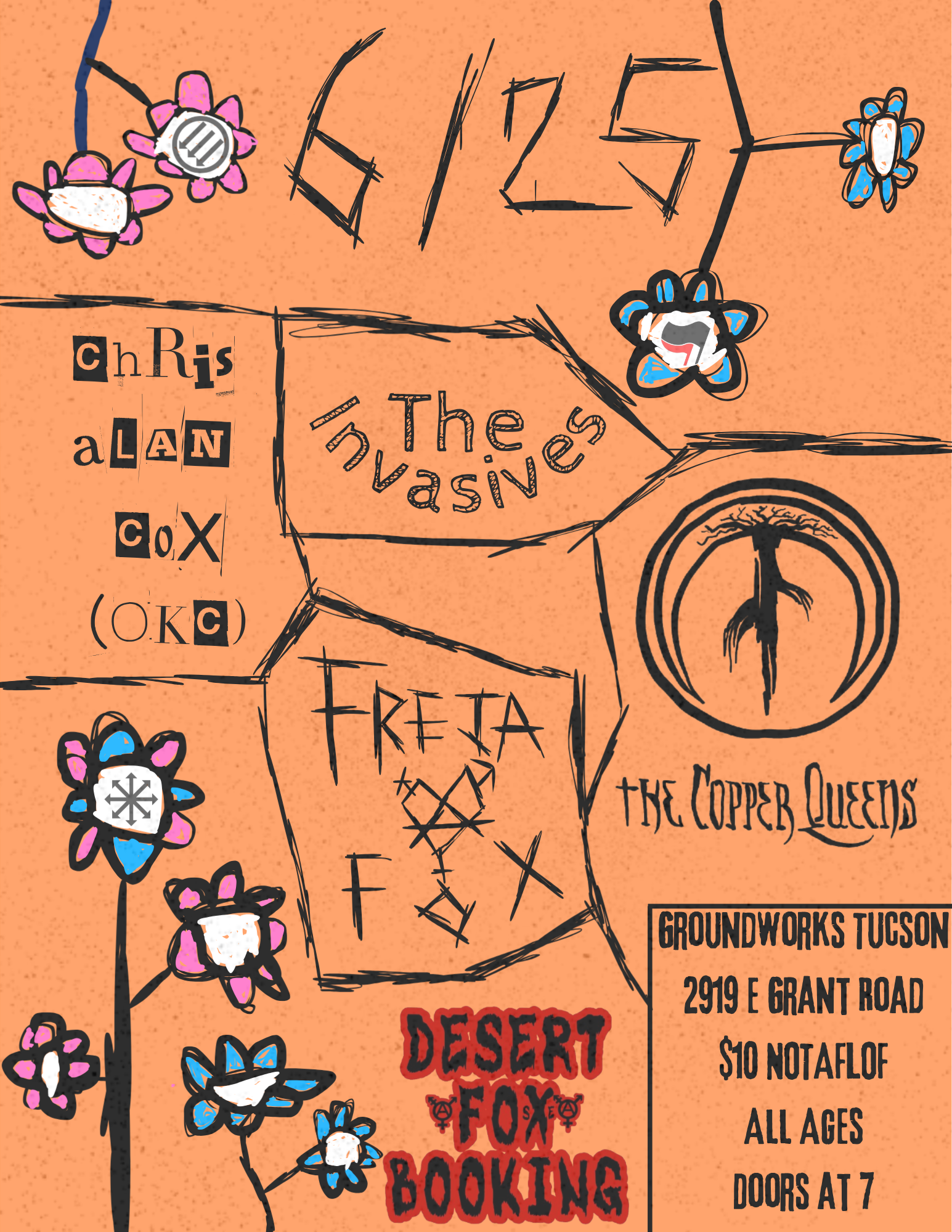 Chris Alan Cox (OKC), Freja Fox, The Copper Queens, The Invasives