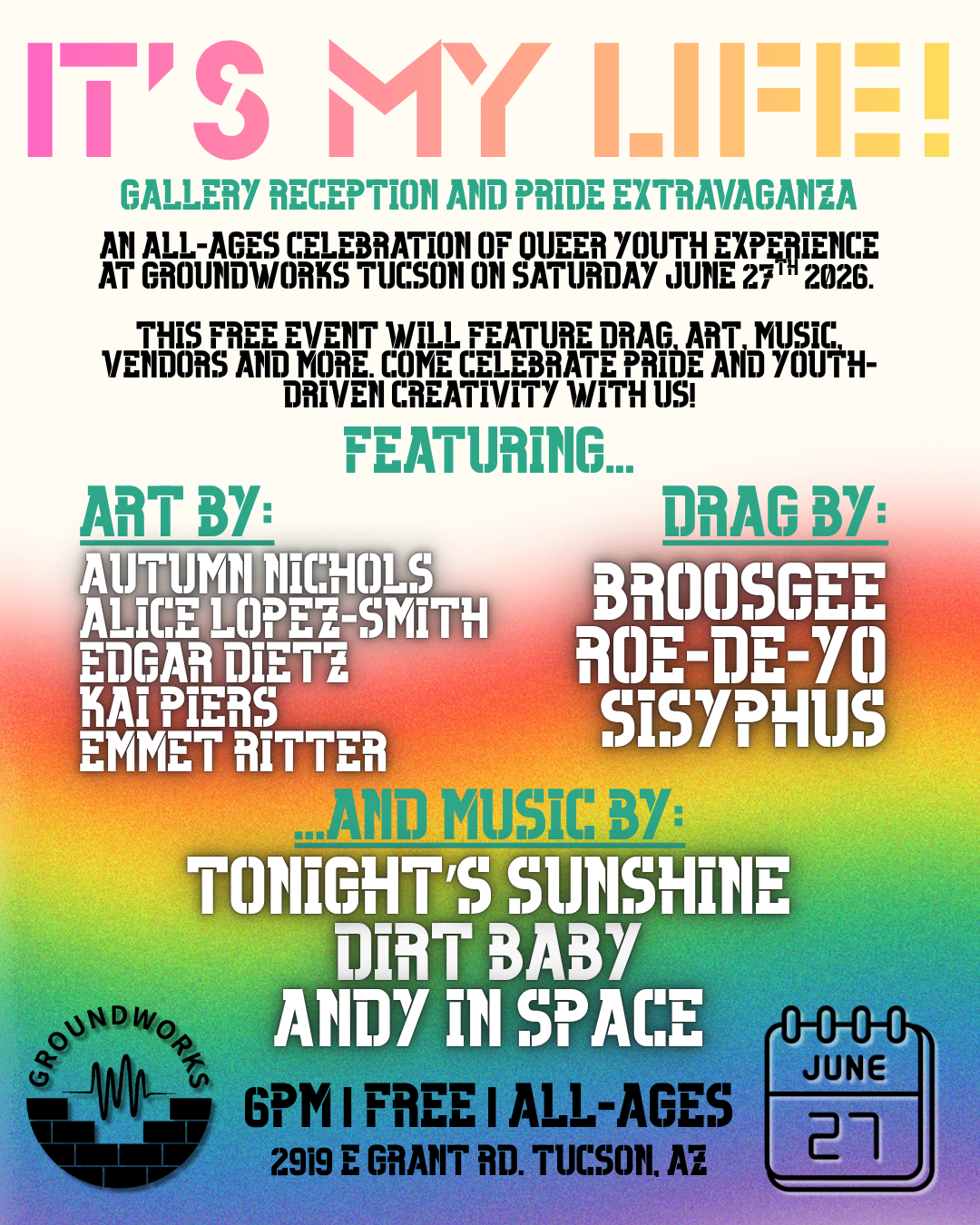 It's My Life! Gallery Reception + Pride Sh