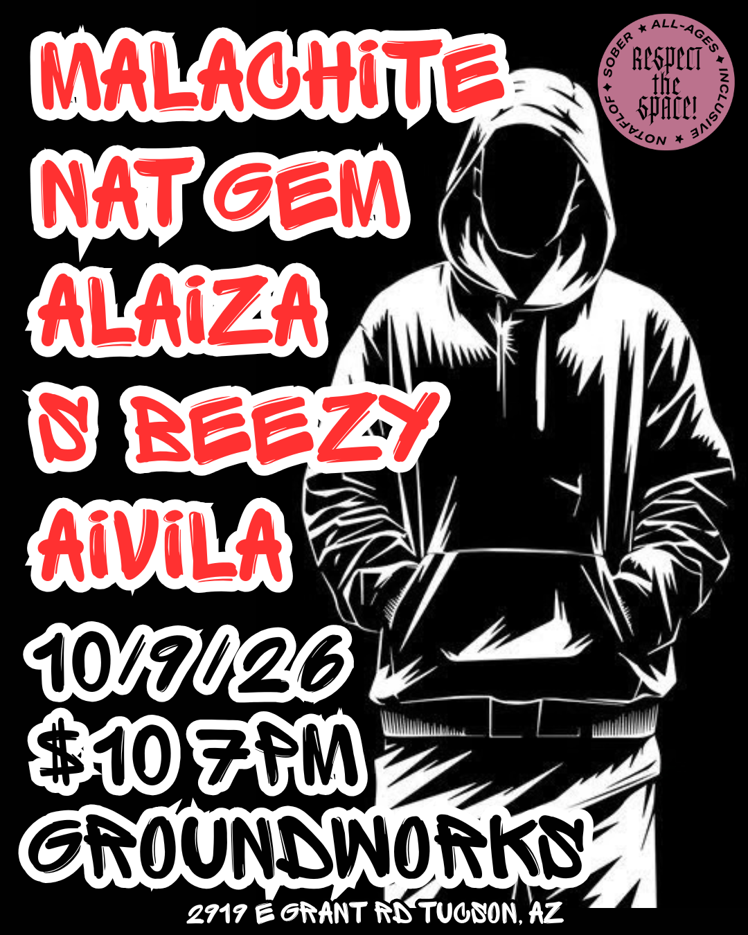 Malachite (phx), Nat Gem (phx), S Beezy, Alaiza (phx)