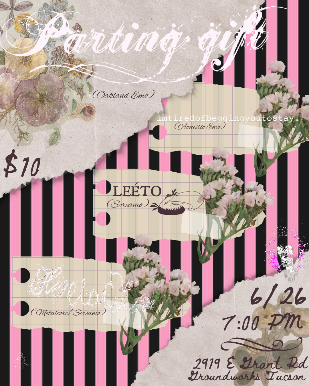 Parting Gift (CA), Leeto, imtiredofbeggingyoutostay, Hemlock (AZ)