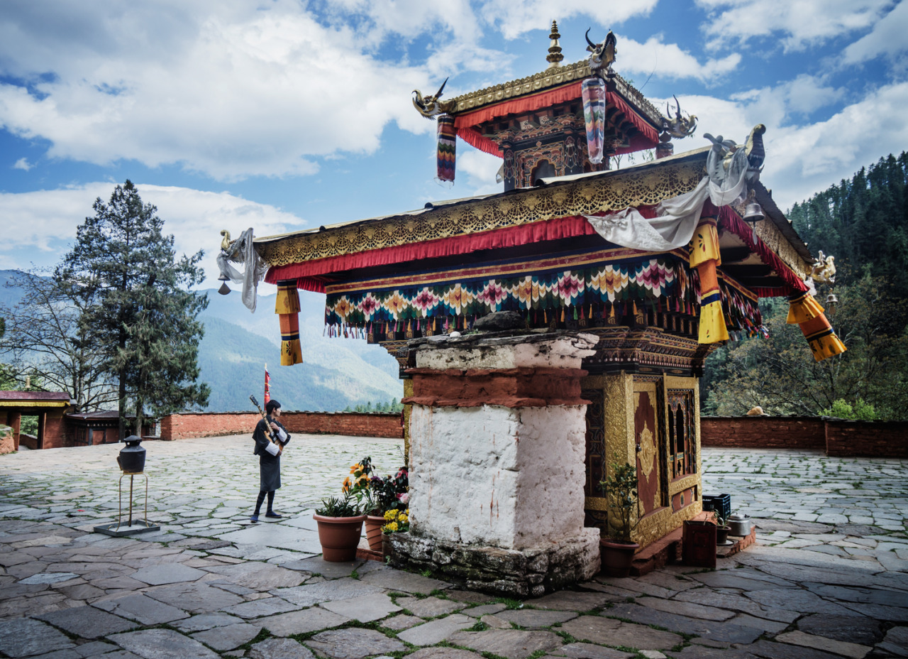 he Baby Boomrs accept blessings at Dechenphu Lhakhang before their release show.