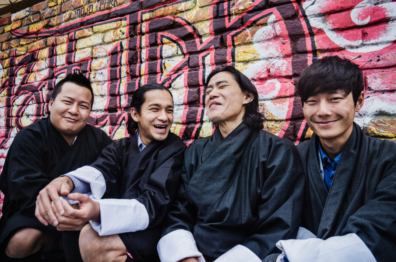 (Left to Right) Sajan Sherpa, Ugay Tsheri, Mipham Dorji, Dawa Drakpa