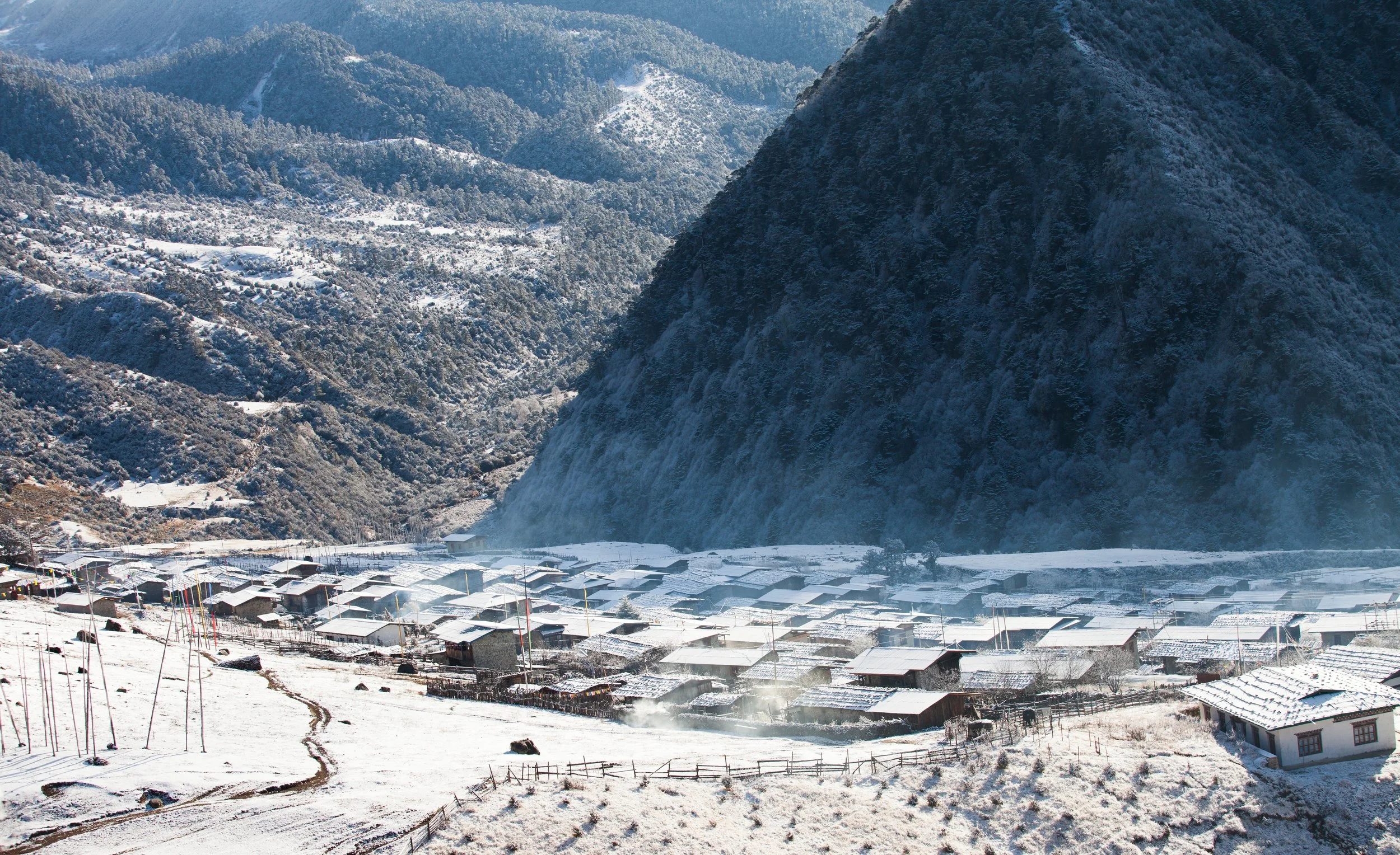 Merak village in winter.
