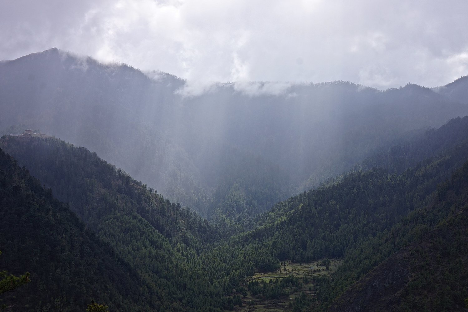 In between Haa’s Meri Phuensum mountains