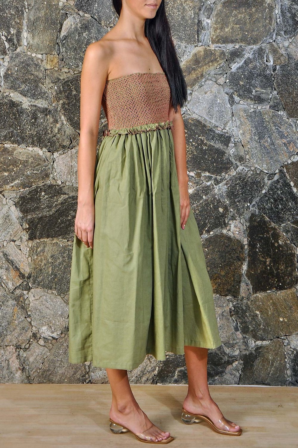 SMOCKED BANDEAU DRESS LKR 9500 [pre-order] | Hanger & Mannequin