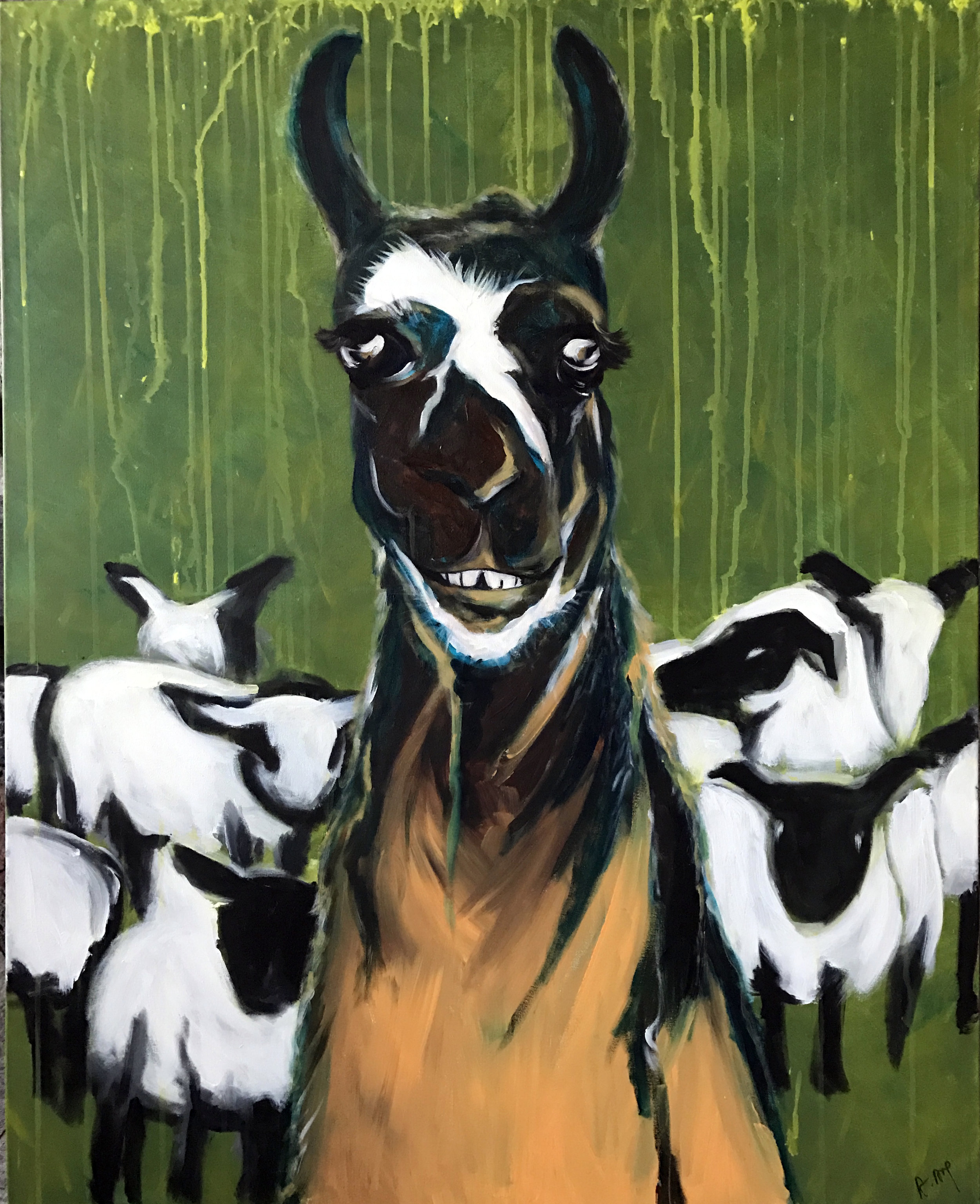 D' LLama is in Da' House (80 x 100) SOLD