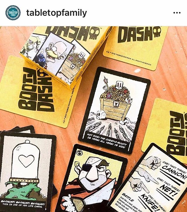 @tabletopfamily has some incredibly kind things to say about Booty Dash! Check out their profile for a full report. &mdash;
#newgame #gamenight #shopsmall #familygame
#familygames #familygamenight
#madeinamerica #tablegames #pirates #kidsgames #michi