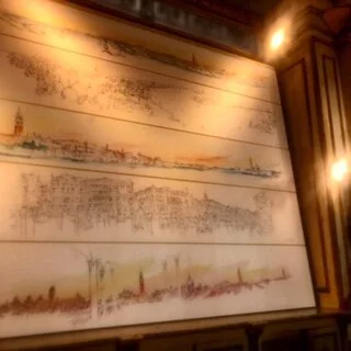 Architecture landscapes exhibited 2018  at Caffe' Florian in Venice