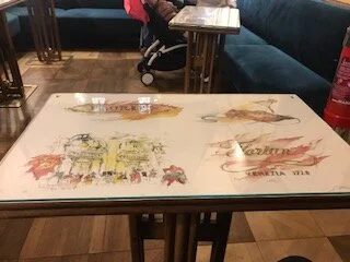 Decoration for tables at Caffe' Florian - Sala Liberty