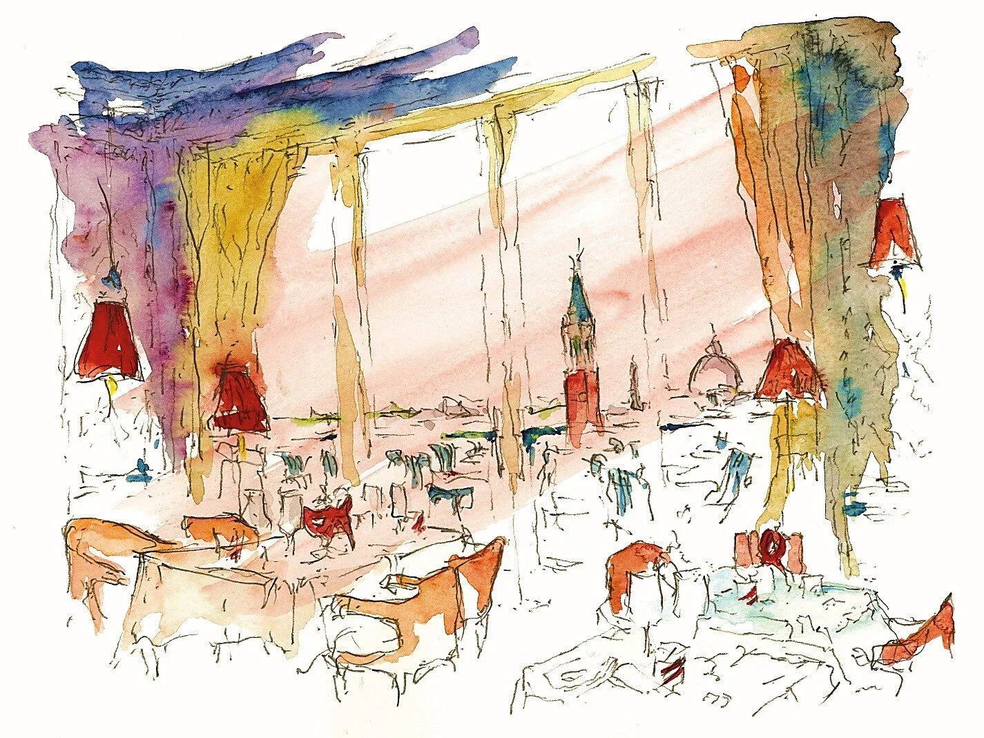 View from Hotel Danieli in Venice, part of a project to portray the whole hotel through art