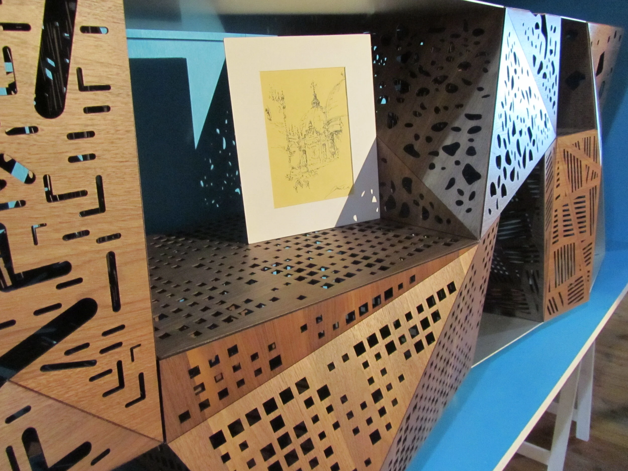 Tuchel  sketch & Steven Holl furniture, Mag. del Sale, Venice 
