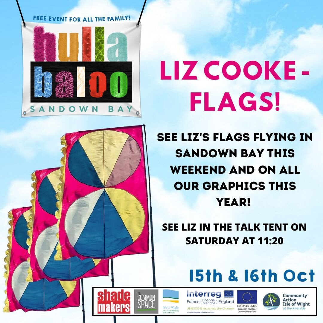 🚩 THEY ARE BACK IN THE BAY! 🚩

Liz Cooke's beautiful flags are flying once again at Hullabaloo! Follow the flags and see what you can find...

Liz is also doing a talk on Greenpeace at 11:20am on Saturday in the talk tent! 

#Hullabaloo #Hullabaloo
