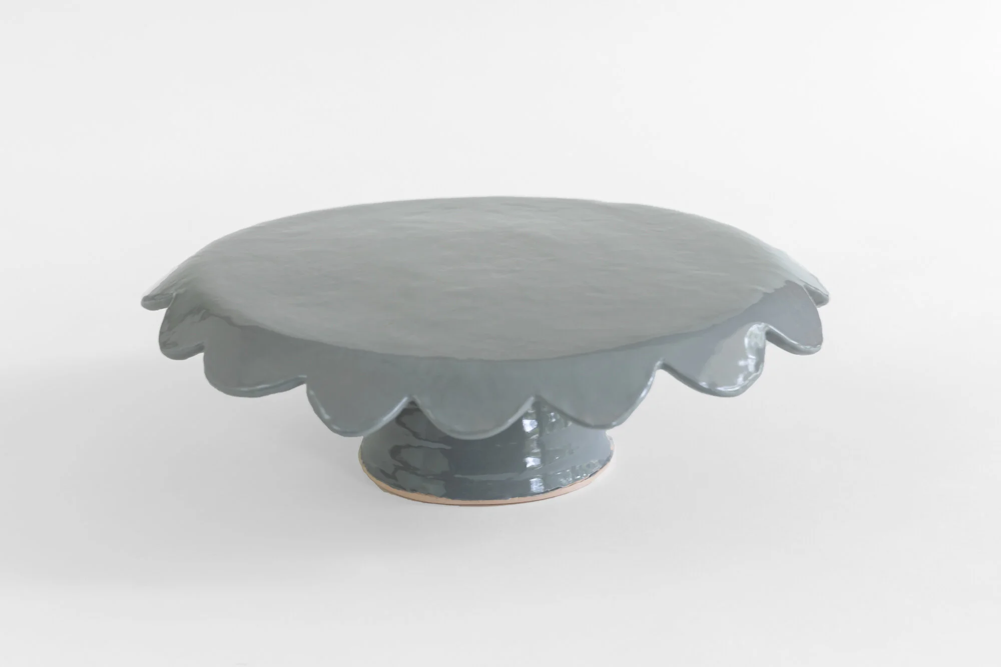 Gray Cake Stand, 9 inch