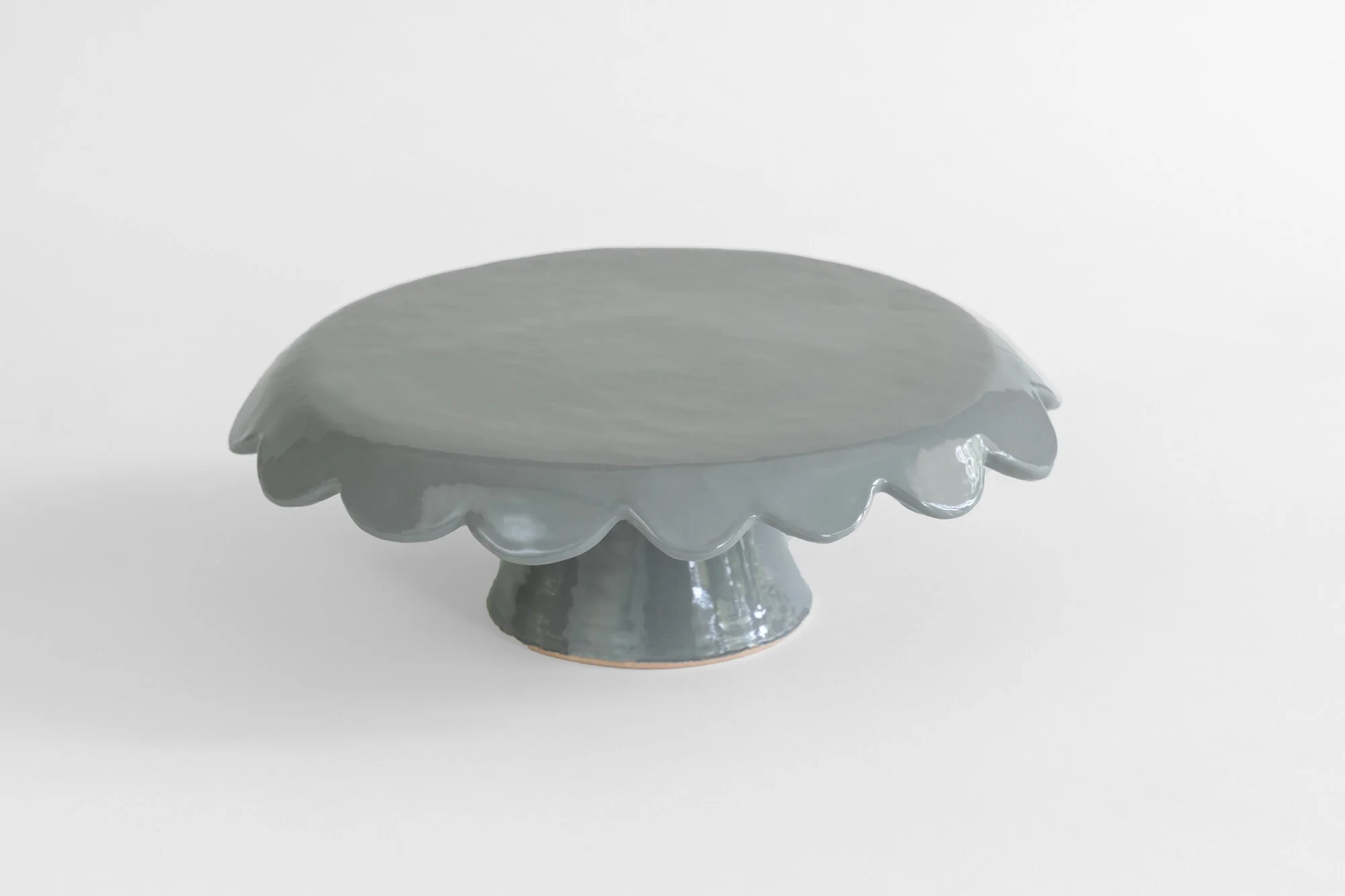 Gray Cake Stand, 7 inch