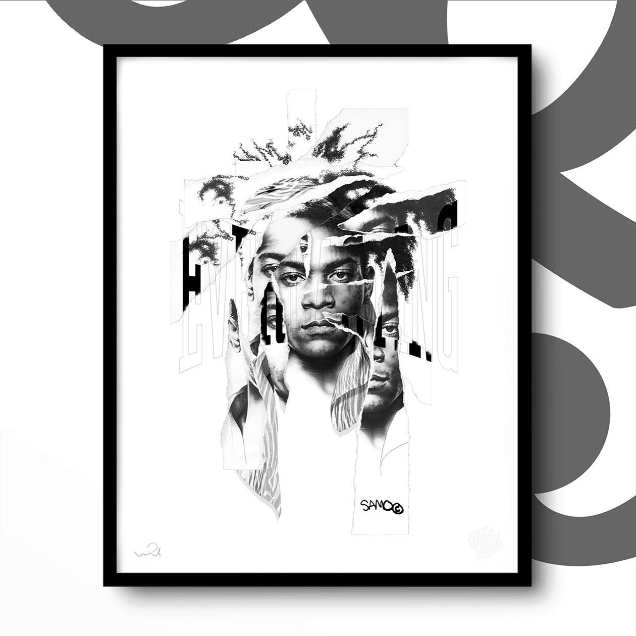 Jean-Michel Basquiat 🥊 EVERLASTING
&bull;
The Infamous SAMO&copy; of the New York streets and subsequently a GIANT of the Art World. 
&bull;
Limited Editions now available👆🏽
&bull;
#PaulofFameArt #portrait #illustration #artist #samo #brooklyn #gr
