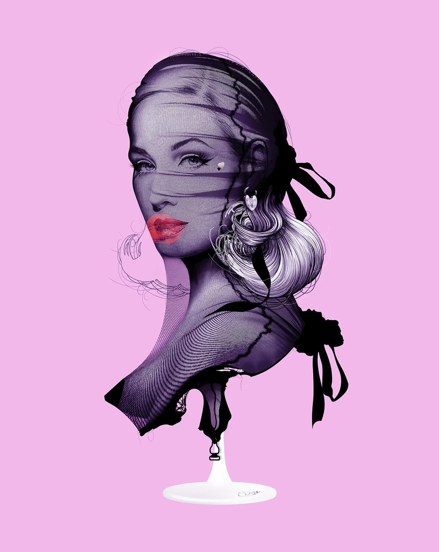 Dita Von Teese 🍸 Fully Fashioned Showgirl! 
For those who dislike the conventional in fashion and fancy&hellip;
She&rsquo;s Nocturnelle and The Queen of Burlesque! @ditavonteese 💜
🍸
#bustedportrait #immortalizedinpencil #fetish
#bizarre #fullyfash