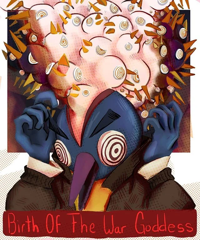 Its been a hot minute huh? I've been tryin to get better at digital art.

#art #drawing #sketch #figuredrawing #inkdrawing #ink #crosshatching #blackandwhite #character #bodyhorror #text #artist #surrealism #dreamimagery #comic #sequentialart #panels