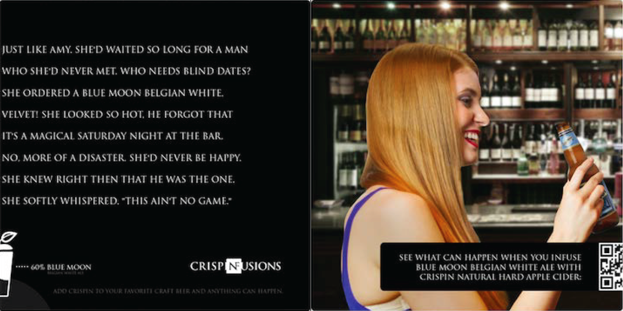 Amy Alone (front/back) - Bar Coaster