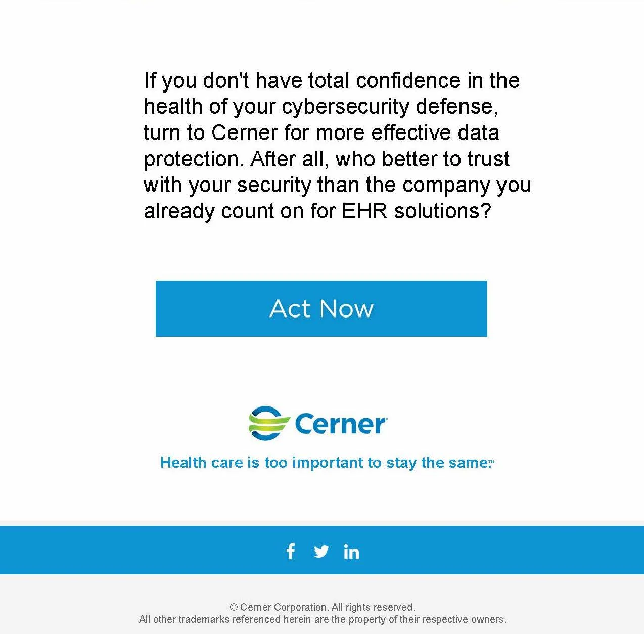 Cerner Security Email 