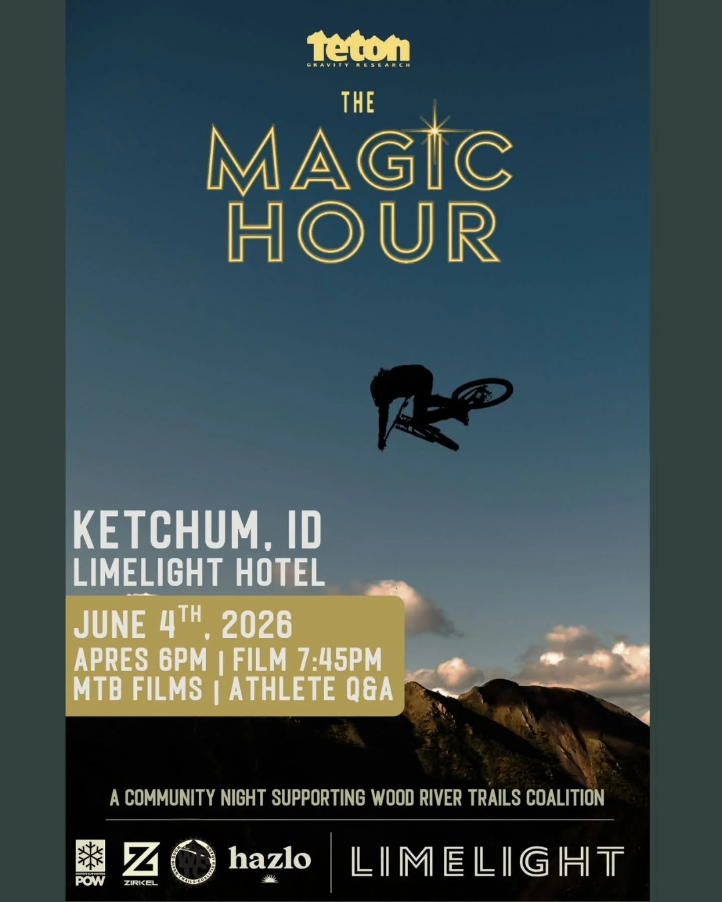 Missed our Trail Season Kickoff Party? No worries&mdash;there are plenty of ways to get involved this June!

✨This Thursday: Join us at the Limelight for Teton Gravity Research's The Magic Hour. Come celebrate mountain bike culture, connect with fell