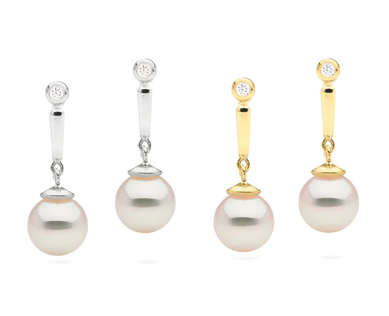 Akoya Pearl Diamond Earrings - E799 Discounted Pearls.jpg