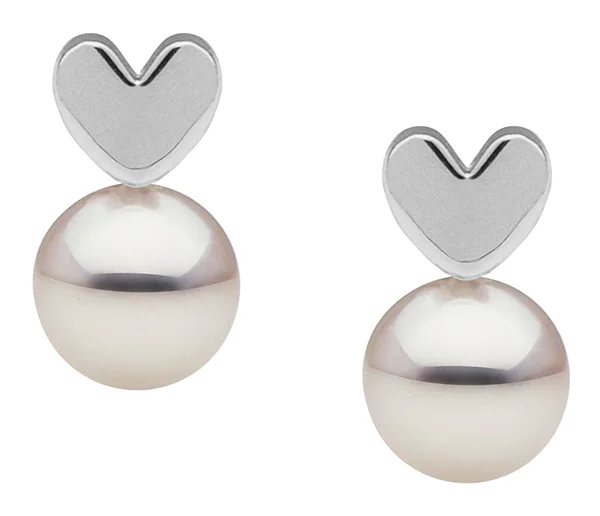 Heart Pearl Earrings - Sterling Silver Akoya 7mm AAA.jpg